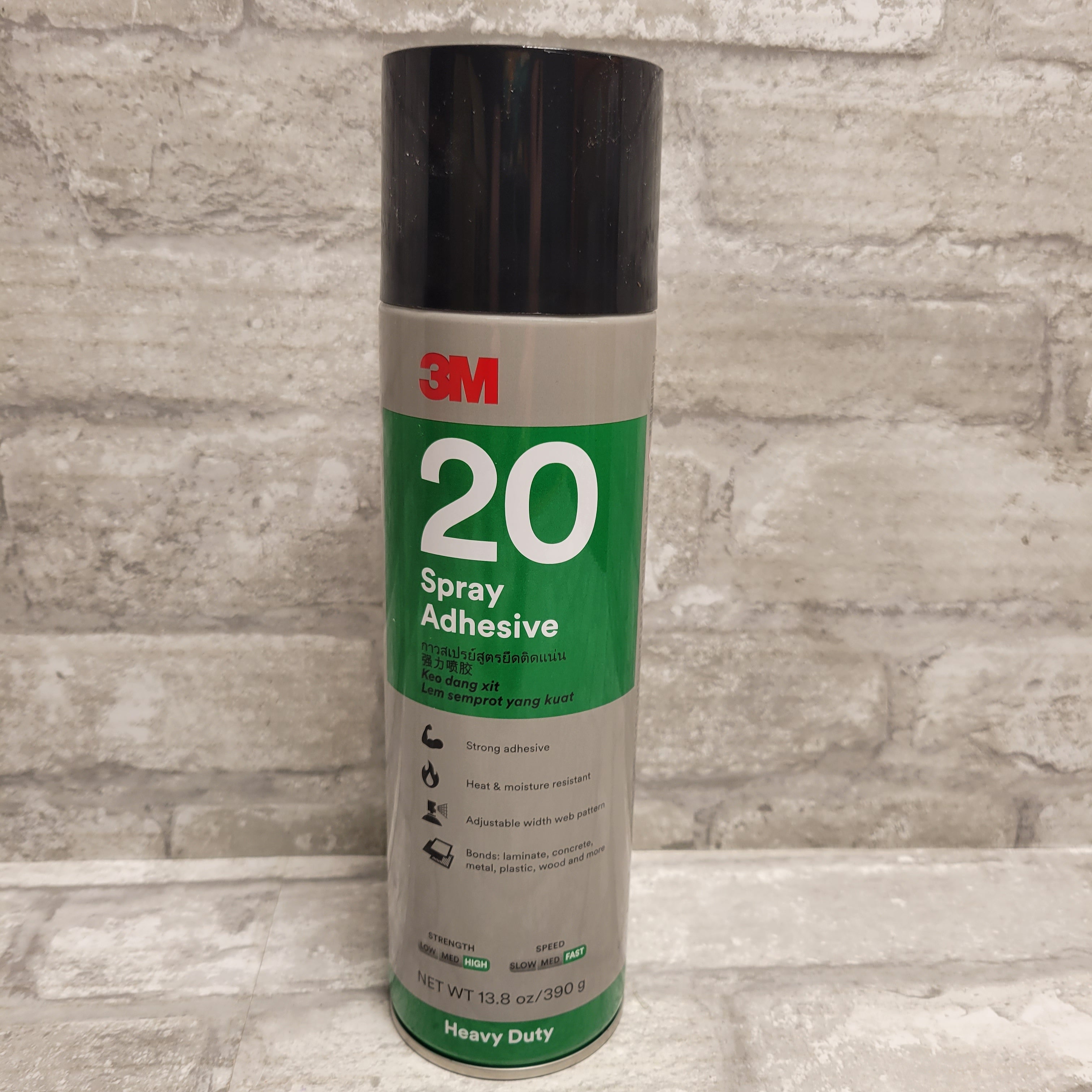 3M Heavy Duty 20 Spray Adhesive Clear, Net Weight 13.75 oz (8150487498990)